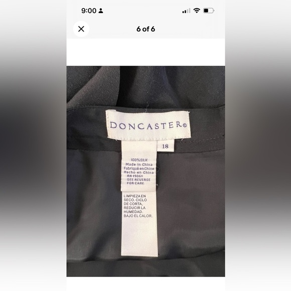 Doncaster Tiered Ruffled Layered Lined Black Skirt 100% Silk‎ Size 18 - Picture 5 of 7